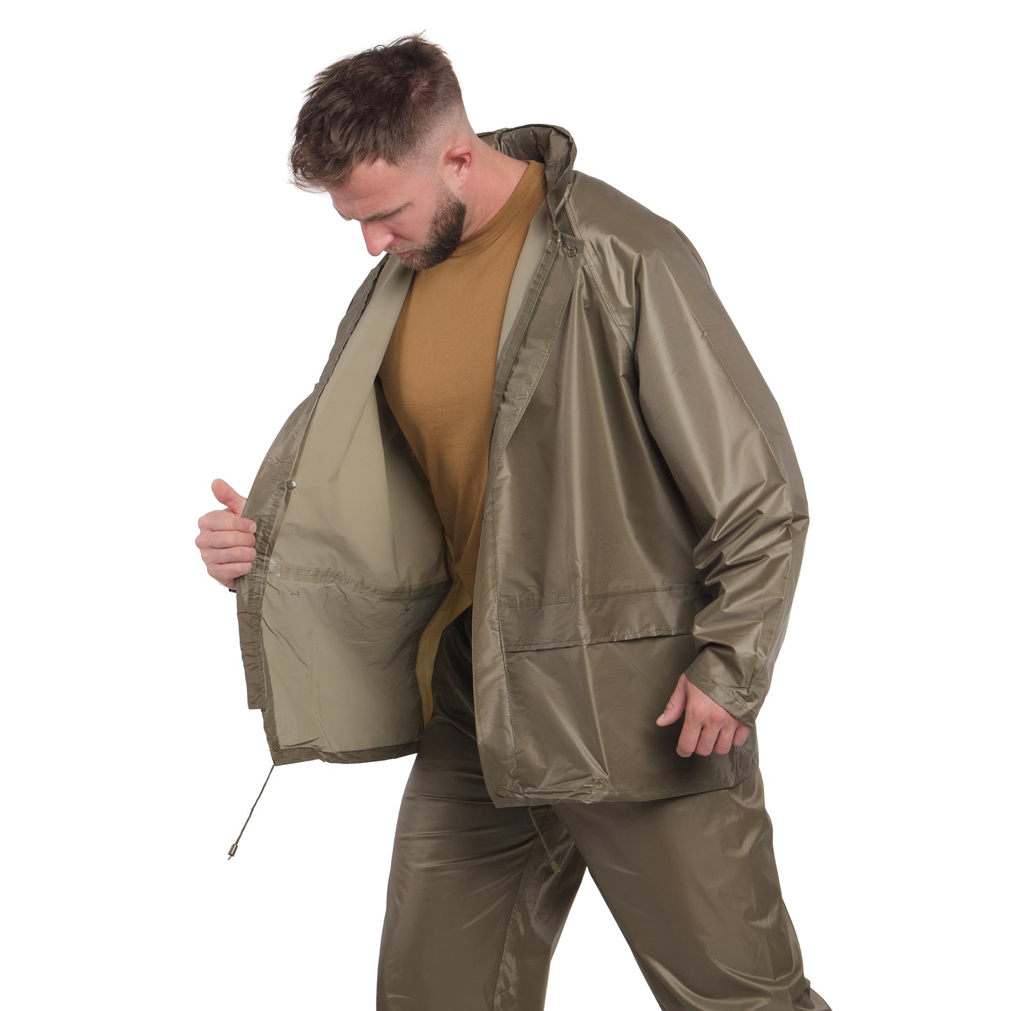 Komplet przeciwdeszczowy Mil-Tec kurtka+spodnie - Olive