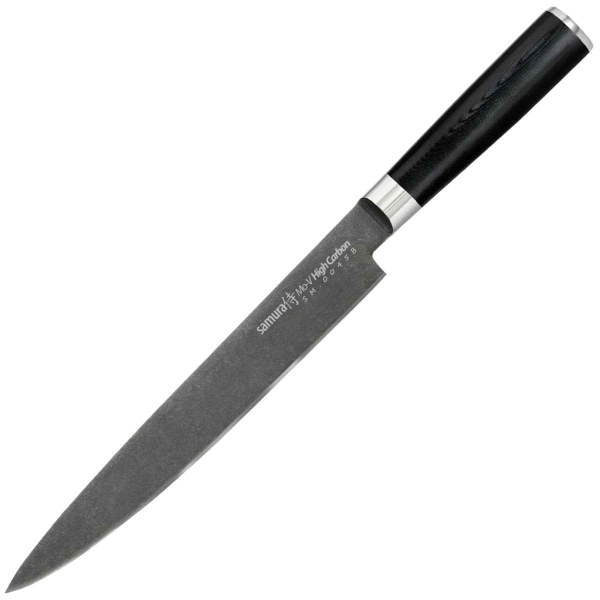 Nóż kuchenny Samura Mo-V Stonewash Slicing 23 cm - Black