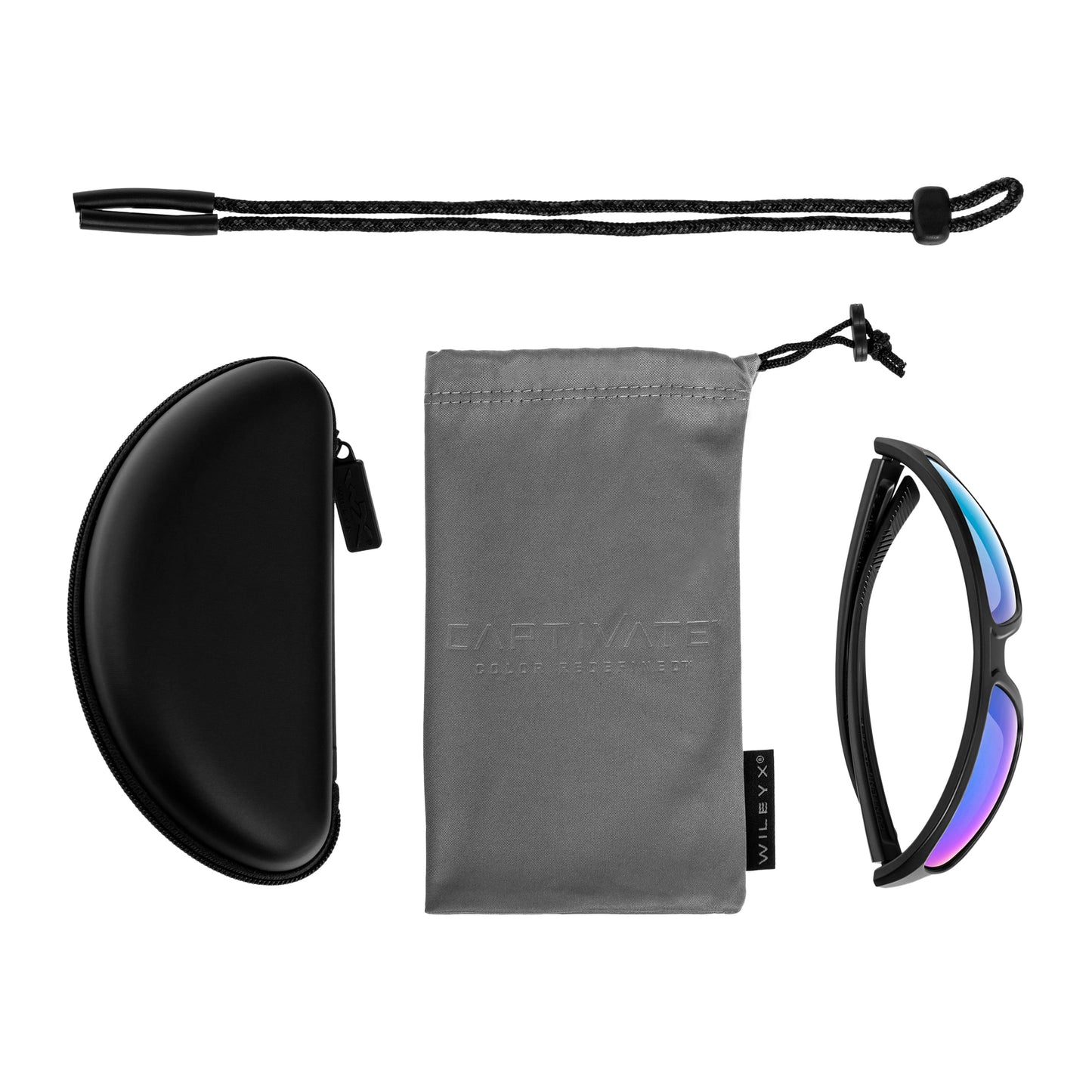 Okulary taktyczne Wiley X Contend - Captivate Polarized Blue Mirror/Matte Graphite