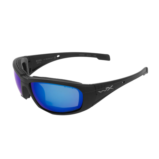 Okulary taktyczne Wiley X Boss - Captivate Polarized Blue Mirror/Matte Black