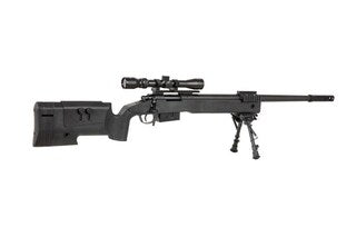 Karabin snajperski ASG Specna Arms SA-S03 CORE z lunetą i dwójnogiem - czarny