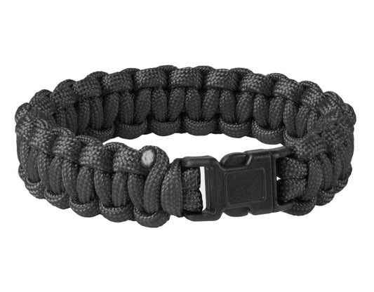 Bransoletka Paracord Helikon Survival Bracelet klamra - Black