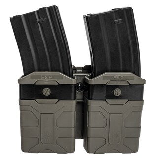 Podwójna ładownica obrotowa ESP z montażem UBC-04-2 na magazynki do AR-15 - Olive Drab