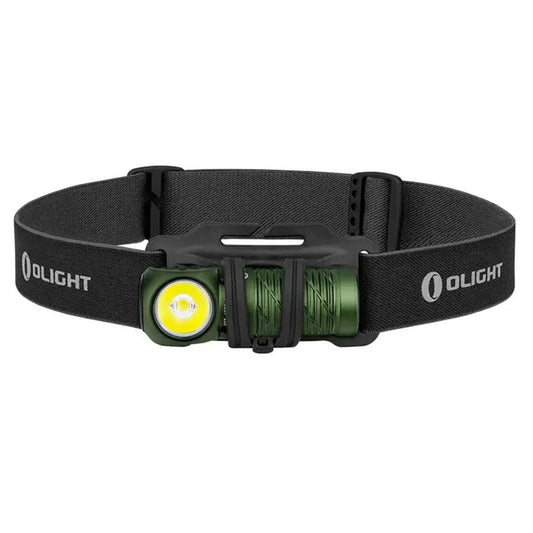 Latarka czołowa i kątowa Olight Perun 2 Mini Kit Cool White OD Green z opaską - 1100 lumenów
