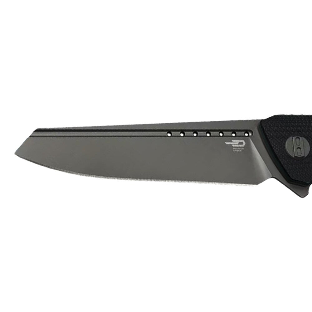 Nóż składany Bestech Knives Slyther - Grey Titanized, Green/Black G10