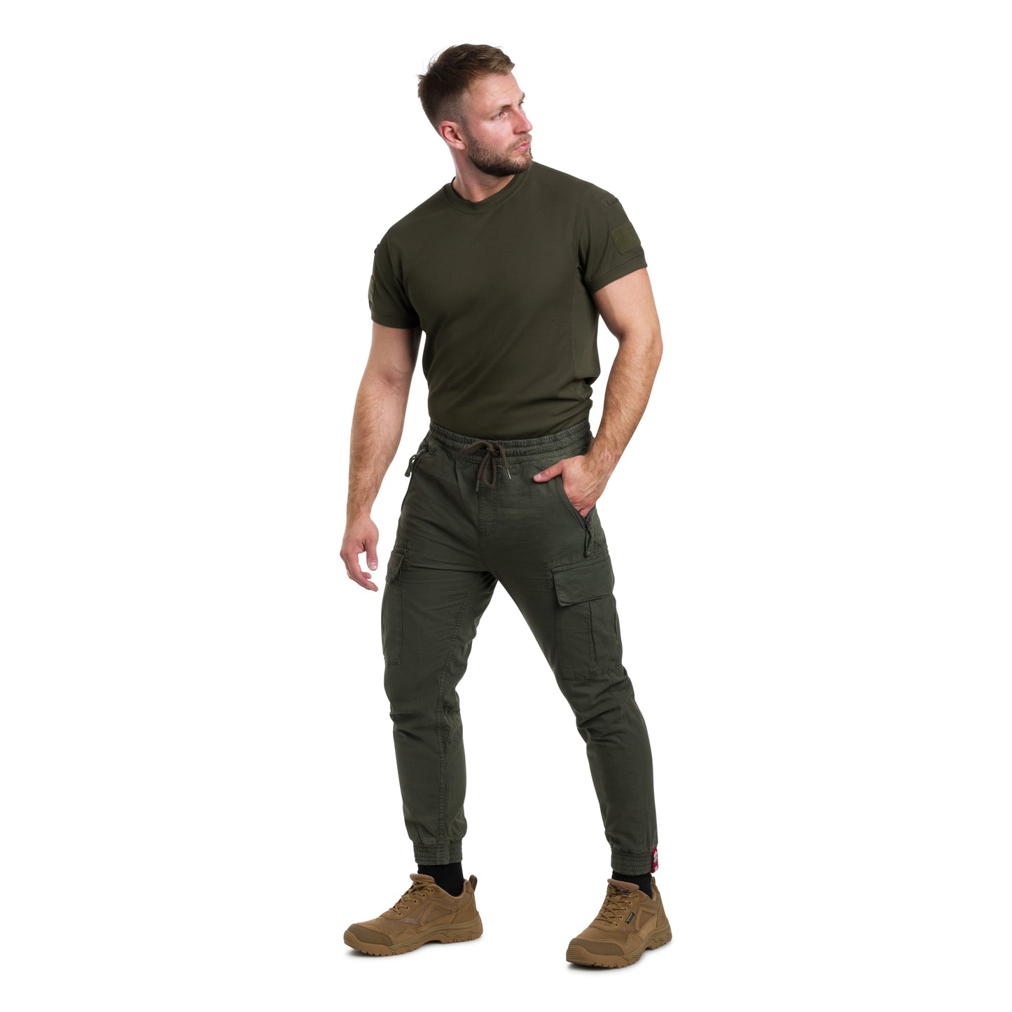 Spodnie Alpha Industries Rip-Stop Jogger - Grey/Black