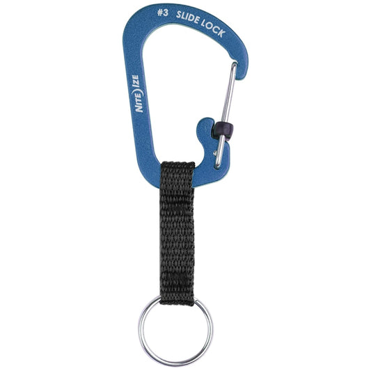 Brelok z karabińczykiem Nite Ize SlideLock Key Ring Aluminum - Blue