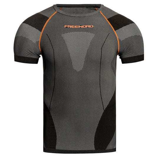 Koszulka termoaktywna FreeNord DryTech Short Sleeve - Black/Orange