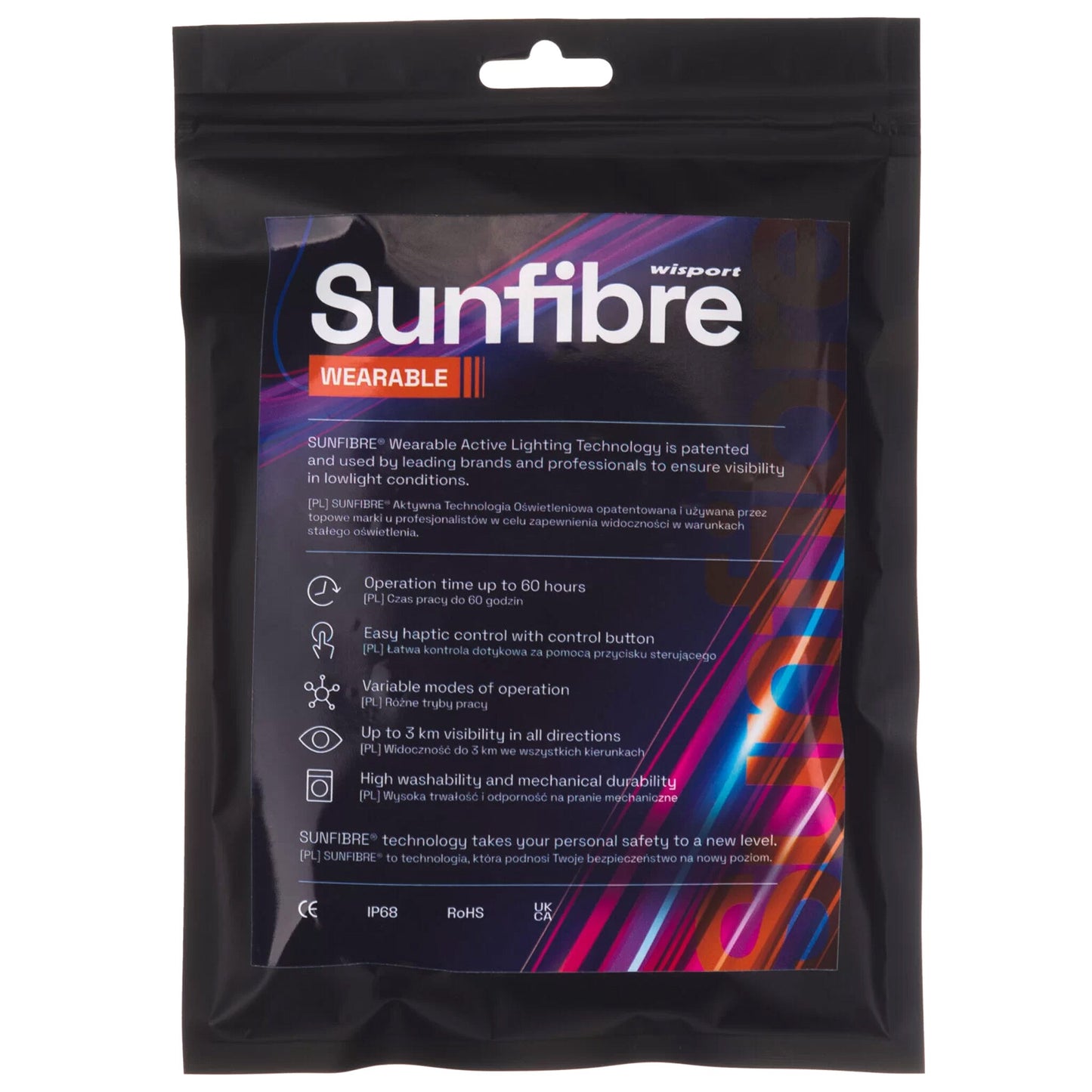 Oświetlenie sygnalizacyjne Wisport SunFibre Wearable Active Lighting Technology - Blue