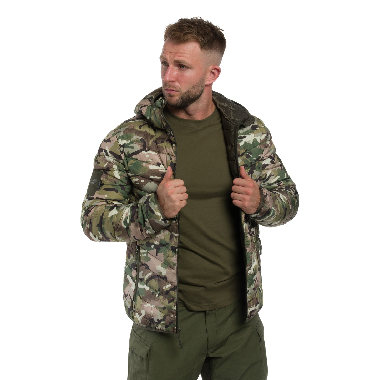 Kurtka puchowa dwustronna Texar Reverse - Olive/Arid MC Camo