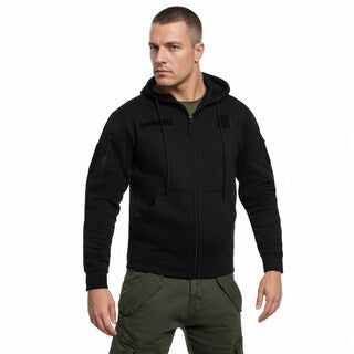 Bluza Mil-Tec Tactical Hoodie Zipper Black