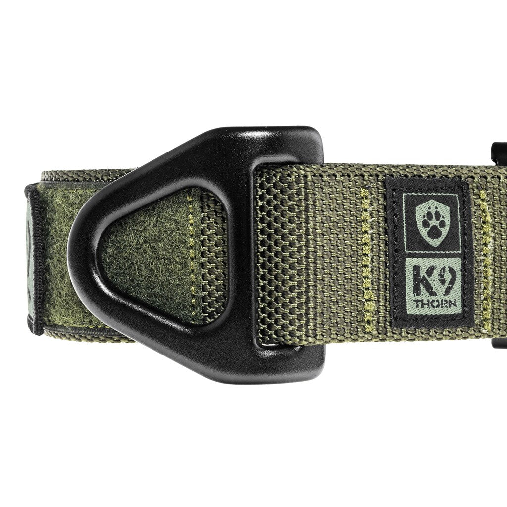 Obroża taktyczna dla psa K9 Thorn Cobra Alpha olive - średni pies