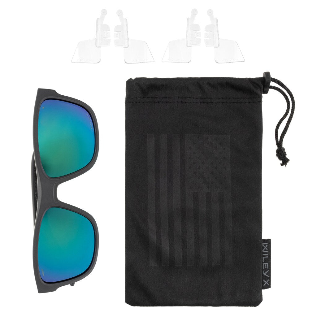 Okulary Wiley X Ovation - Captive Polarized Green Mirror/Matte Graphite