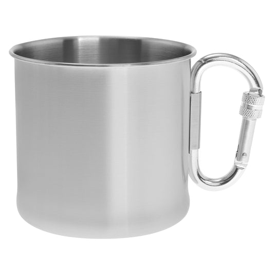 Kubek stalowy Mil-Tec z karabinkiem 500 ml
