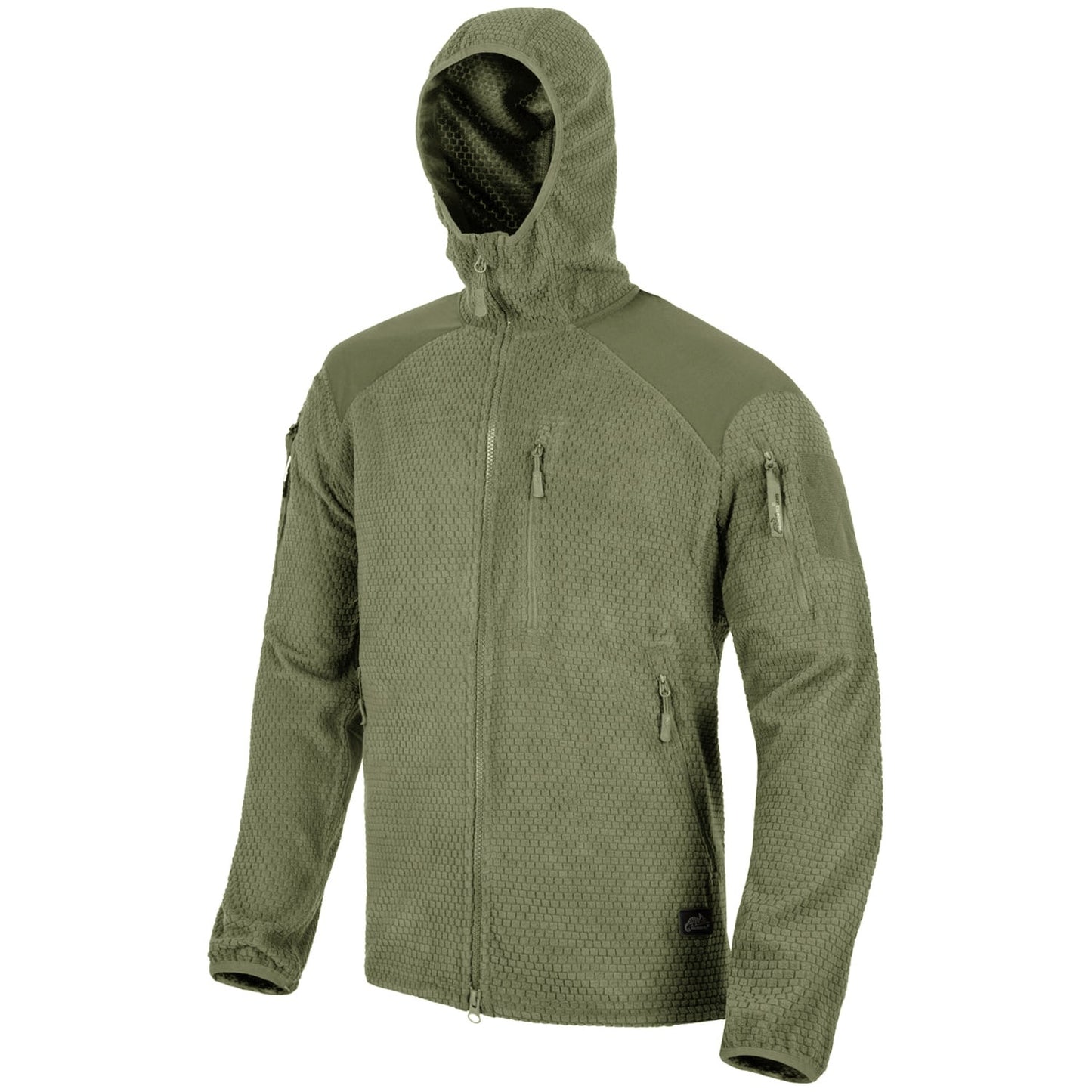 Polar Helikon Alpha Hoodie Grid Fleece - Olive Green
