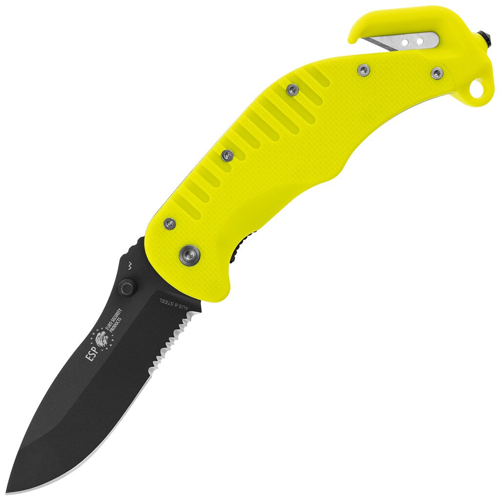 Nóż składany ratowniczy ESP RKY-01-S Rescue Knife - Yellow