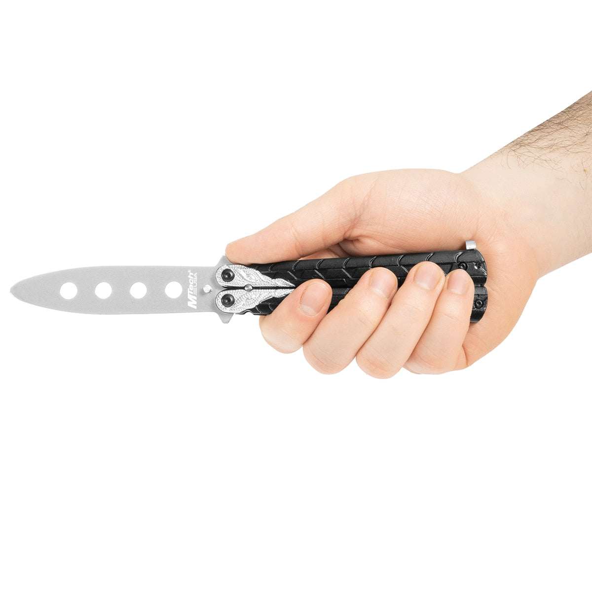 Nóż składany treningowy motylek Master Cutlery Dragon - Silver