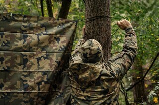 Płachta biwakowa Helikon Supertarp Small - wz.93 Pantera PL Woodland