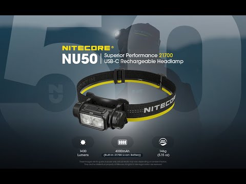Latarka czołowa Nitecore NU50 Czarna - 1400 lumenów