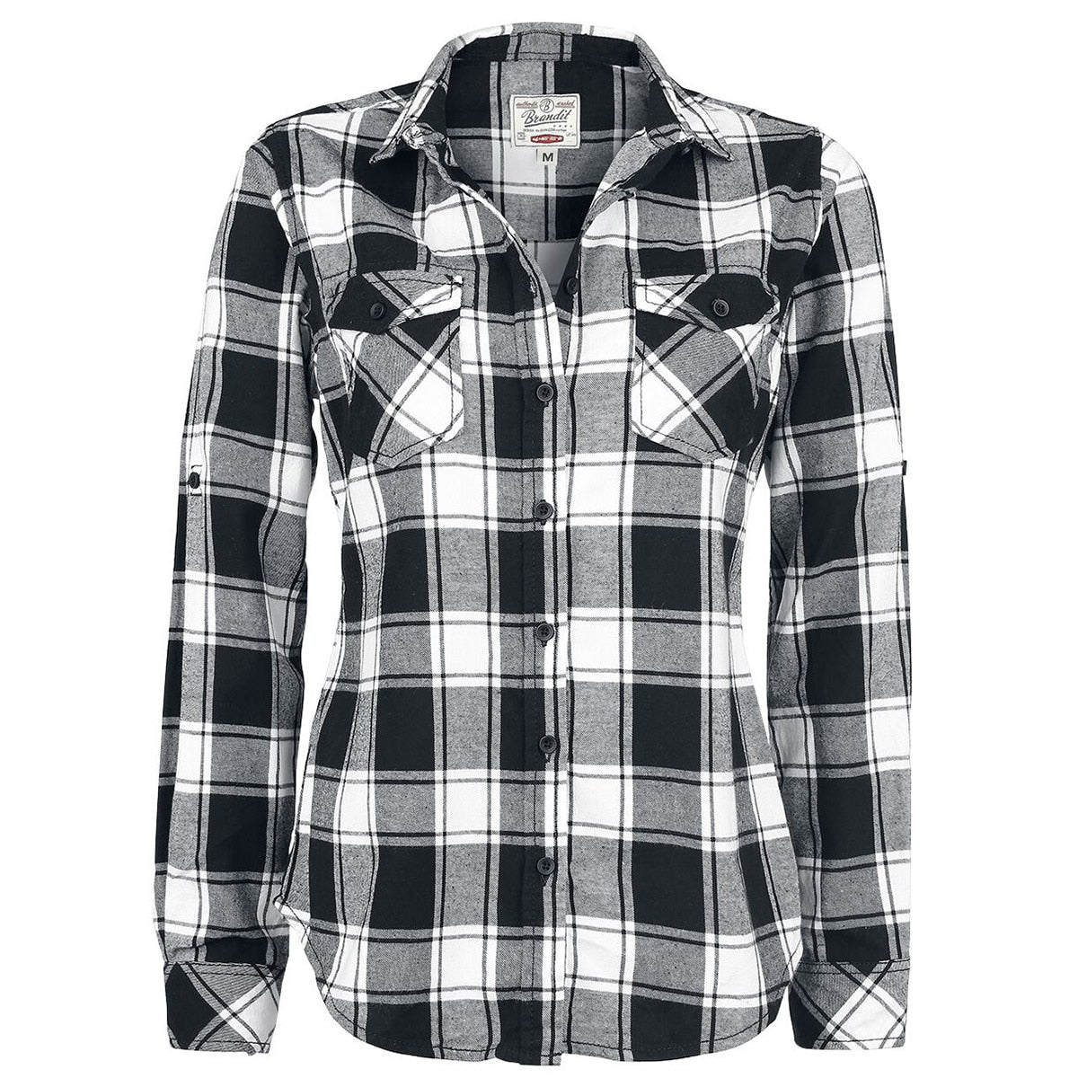 Koszula damska Brandit AMY flanelowa - White/Black