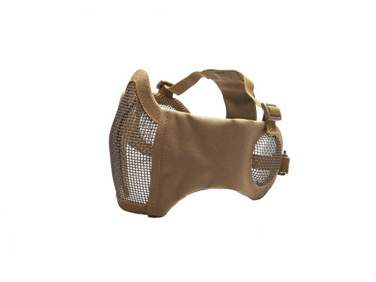 Maska ochronna typu Stalker ASG Metal Mesh z ochraniaczami uszu - Tan
