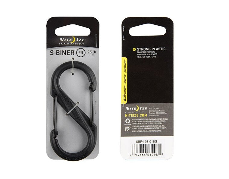 Karabińczyk Nite Ize S-Biner 4 Plastic Black Gate SBP4-03-01BG