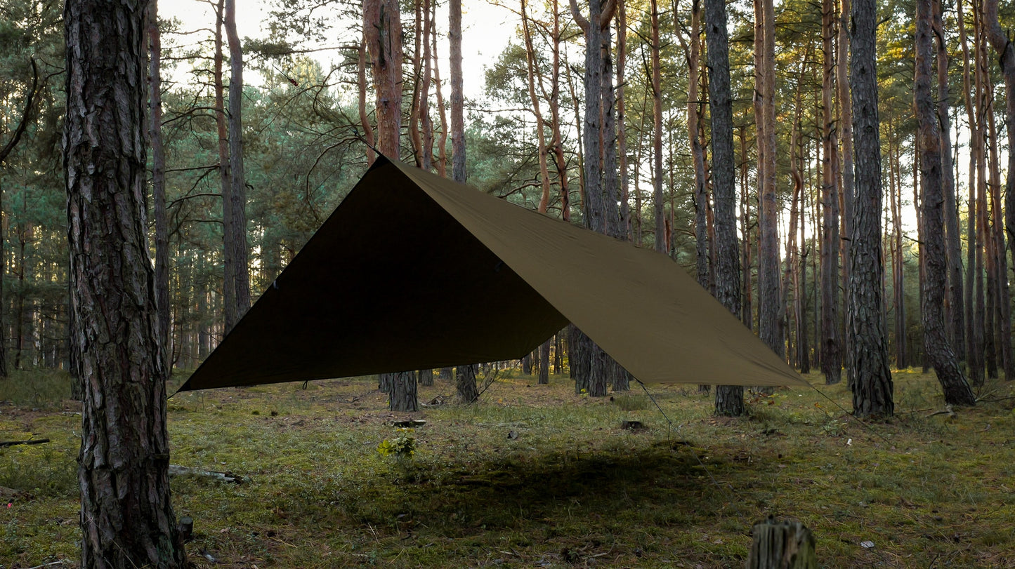 Płachta biwakowa TigerWood Tarp T2 3 x 3 m - Khaki