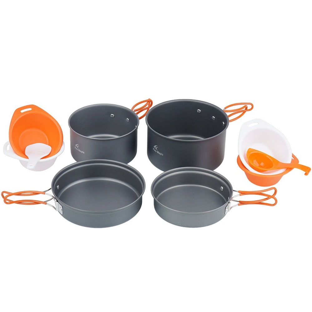 Zestaw naczyń turystycznych Fire Maple Grey - 4 szt.