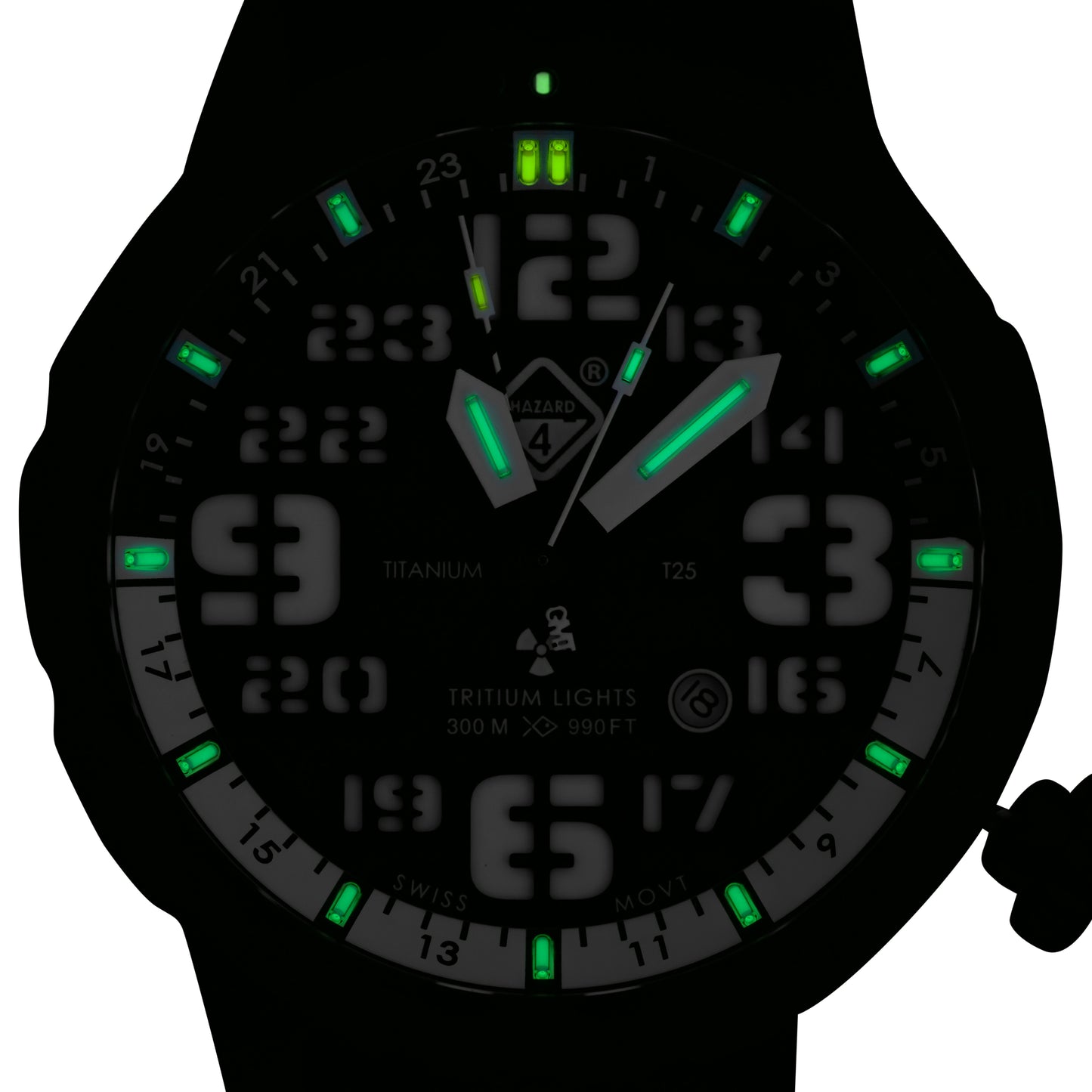 Zegarek Hazard 4 Heavy Water Diver Nightwatch GMT - Black