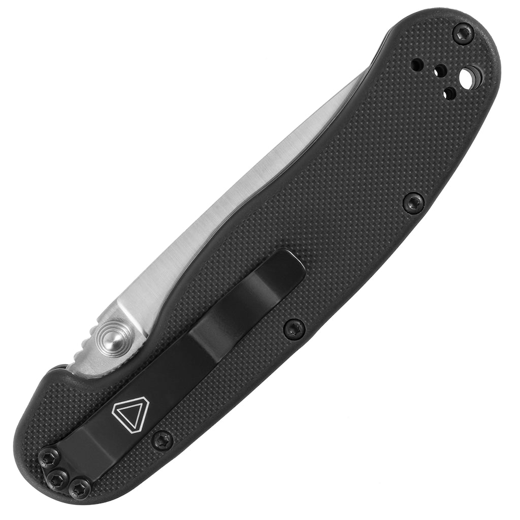 Nóż składany Ontario Rat-2 Folder AUS-8 - Silver Plain/Black Handle