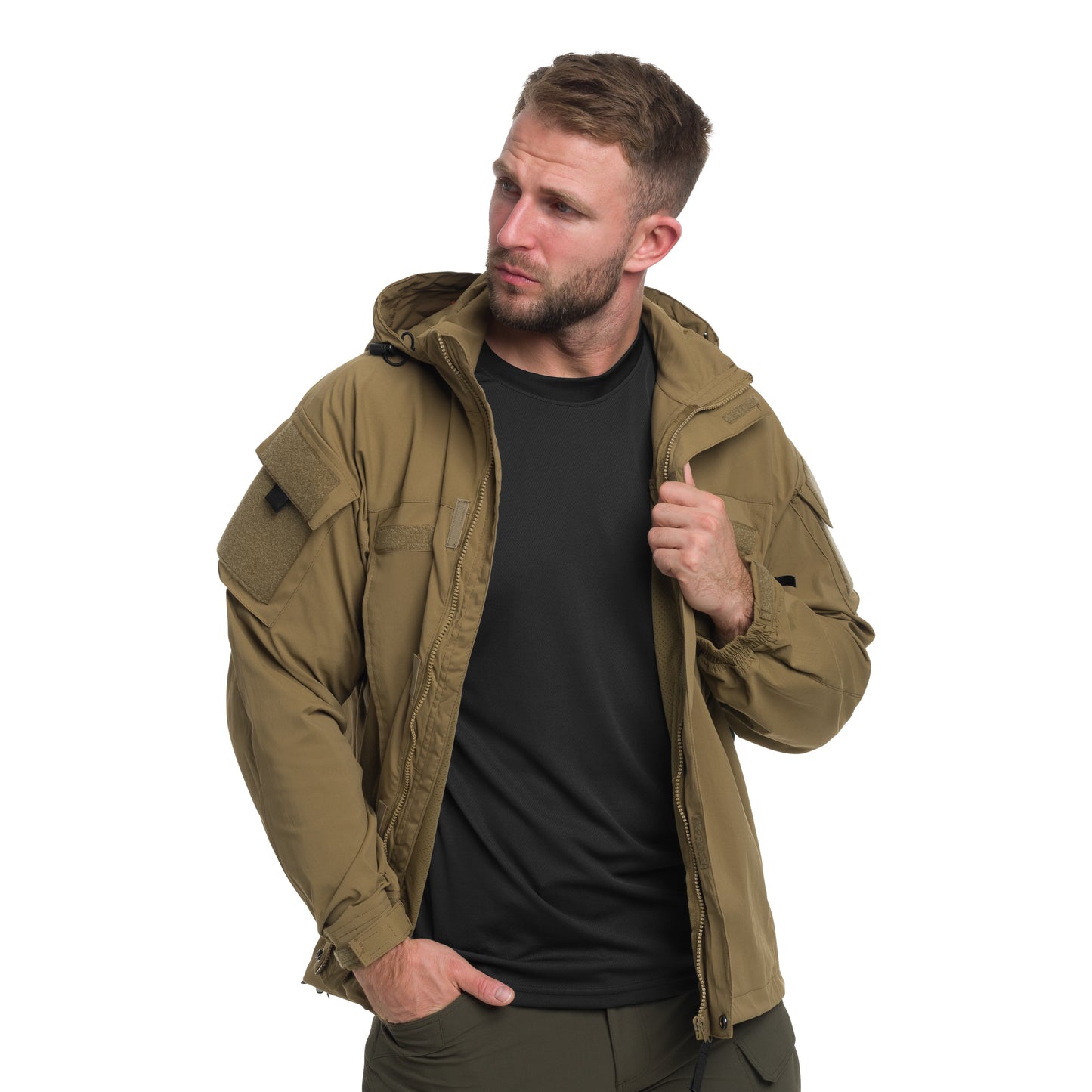 Kurtka MFH US Softshell Level 5 - Coyote