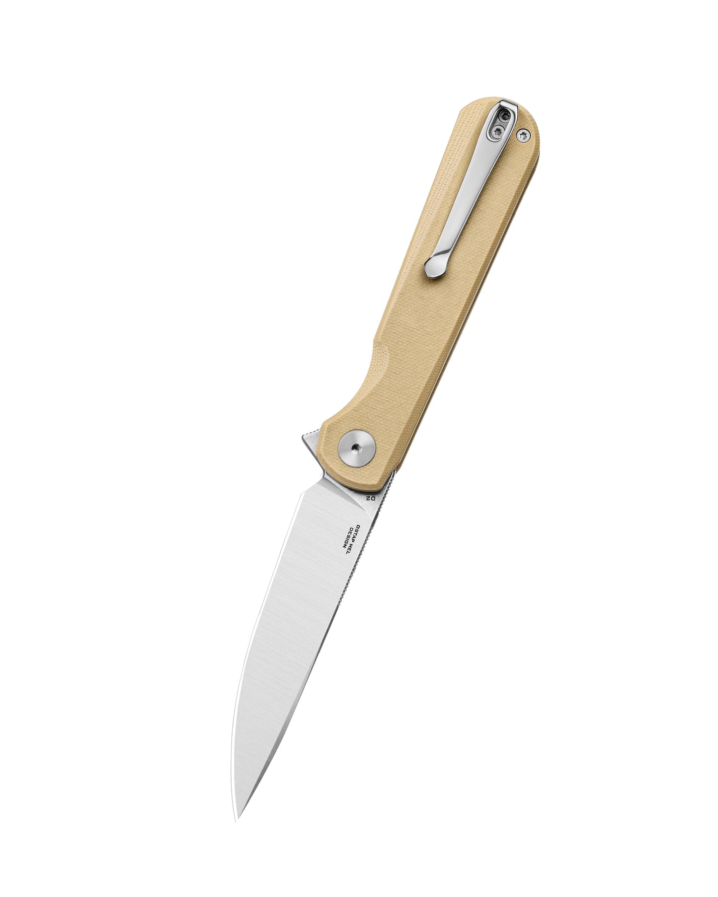 Nóż składany Bestechman Flick - Stonewashed/Satin, Khaki G10