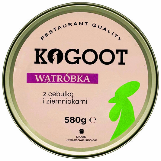 Żywność konserwowana Kogoot - Wątróbka z cebulką i ziemniakami 580 g