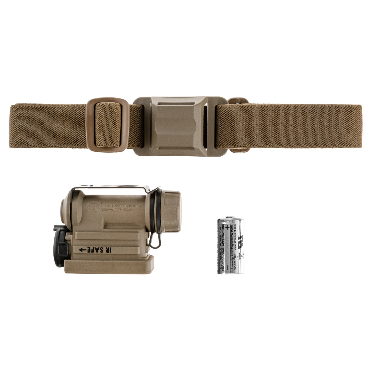 Latarka na hełm Streamlight Sidewinder Compact II Helmet Clip Coyote - 55 lumenów