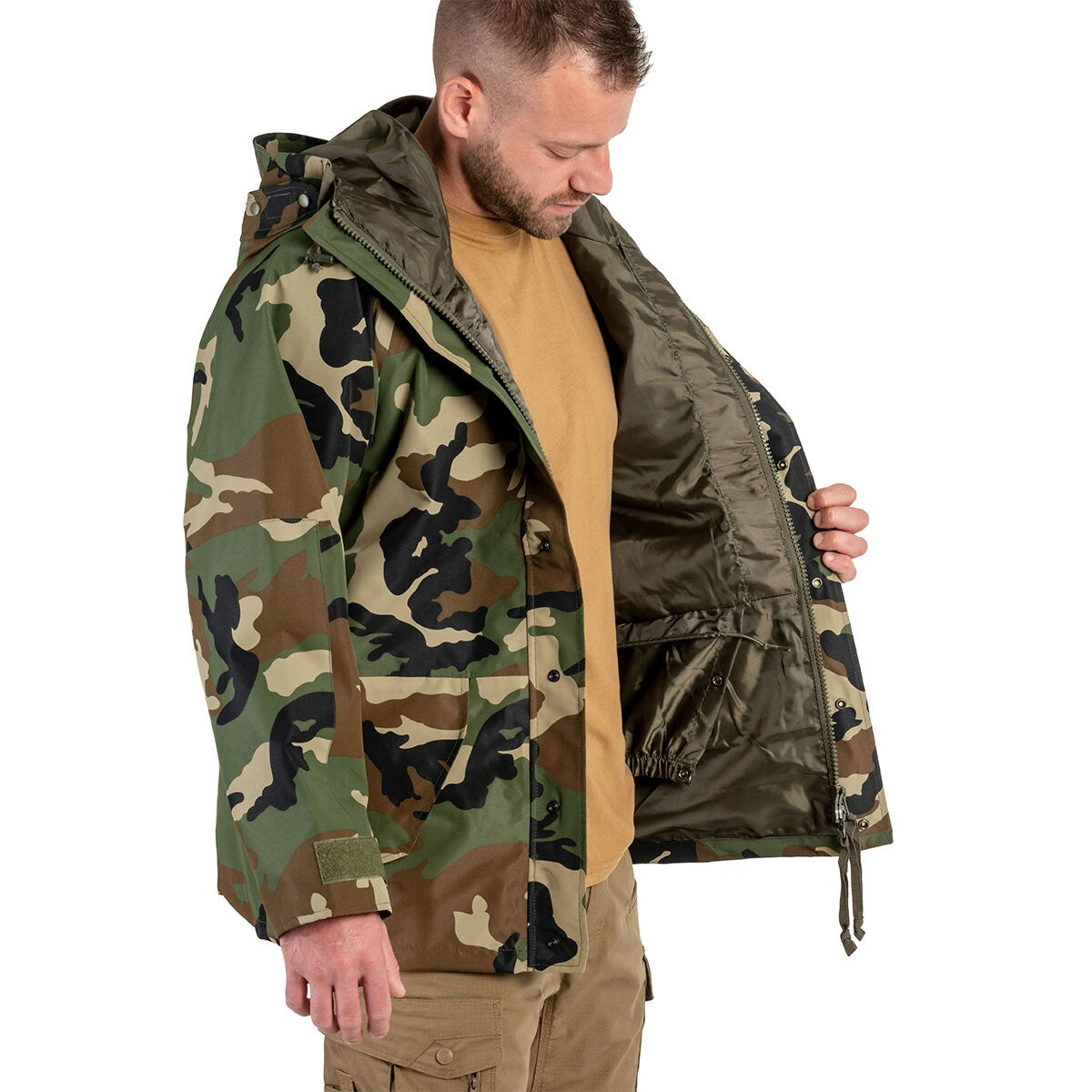 Kurtka Mil-Tec Wet Weather 3-Layer Laminate Waterproof - Woodland