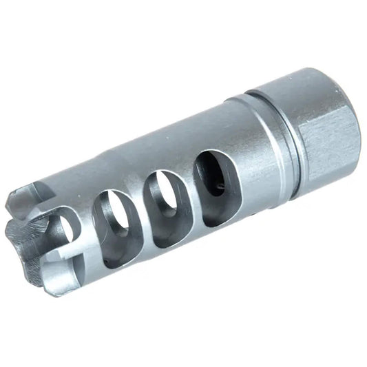 Tłumik płomienia CNC LSM Core Airsoft do replik M4/M16 - Szary