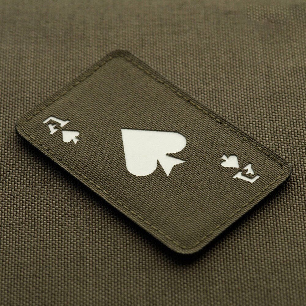 Naszywka fluorescencyjna M-Tac Ace Of Spades Laser Cut - Ranger Green/GID