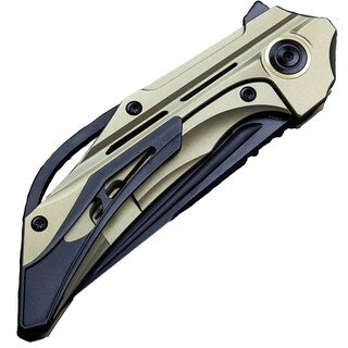 Nóż składany Bestech Knives Vigil - Black Stonewash Blade/Gold Titanium