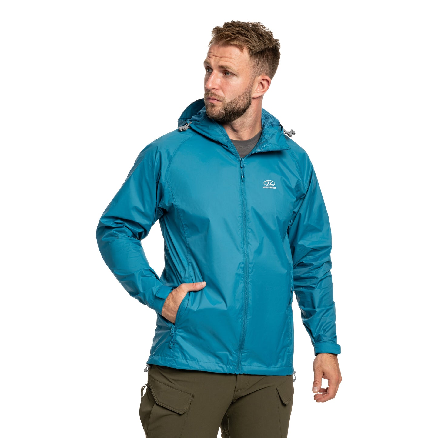 Kurtka Highlander Outdoor Stow & Go Pack Away V2 - Petrol Blue