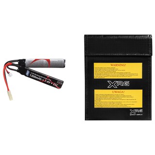 Akumulator ASG Li-Po 7,4 V 1300 mAH + Torba ochronna Small - zestaw