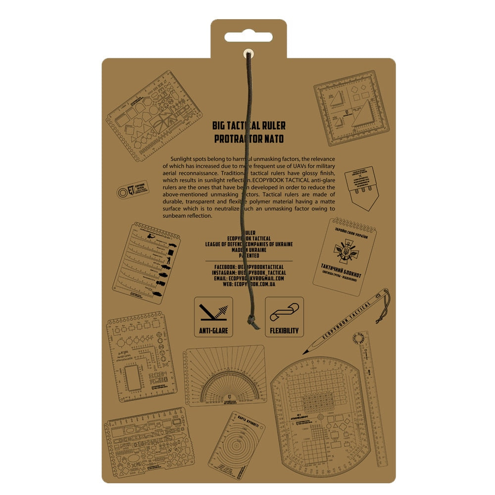 Linijka M-Tac Ecopybook Tactical Big Protractor