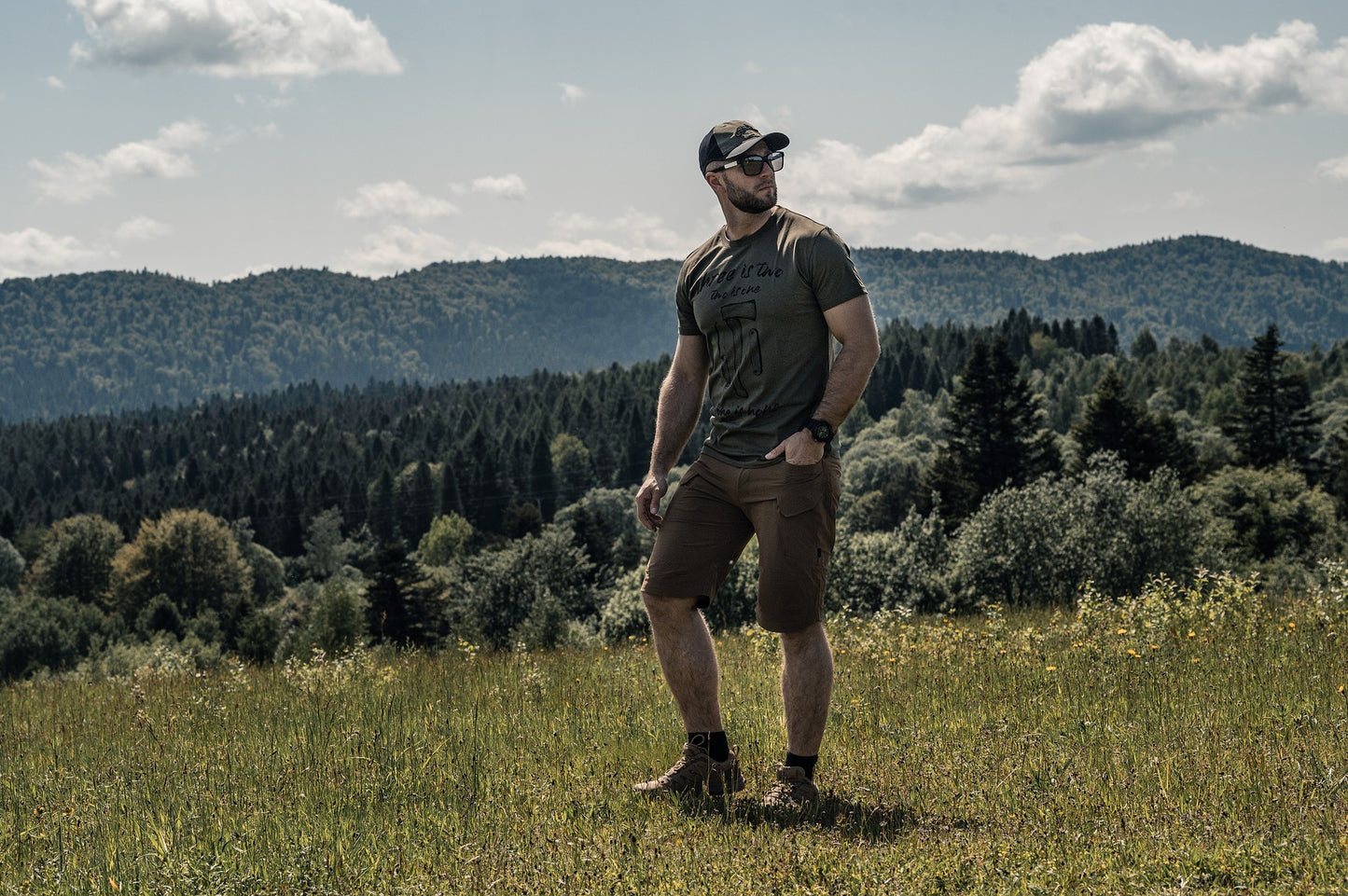 Szorty Helikon OTS 11" VersaStretch Lite - Mud Brown