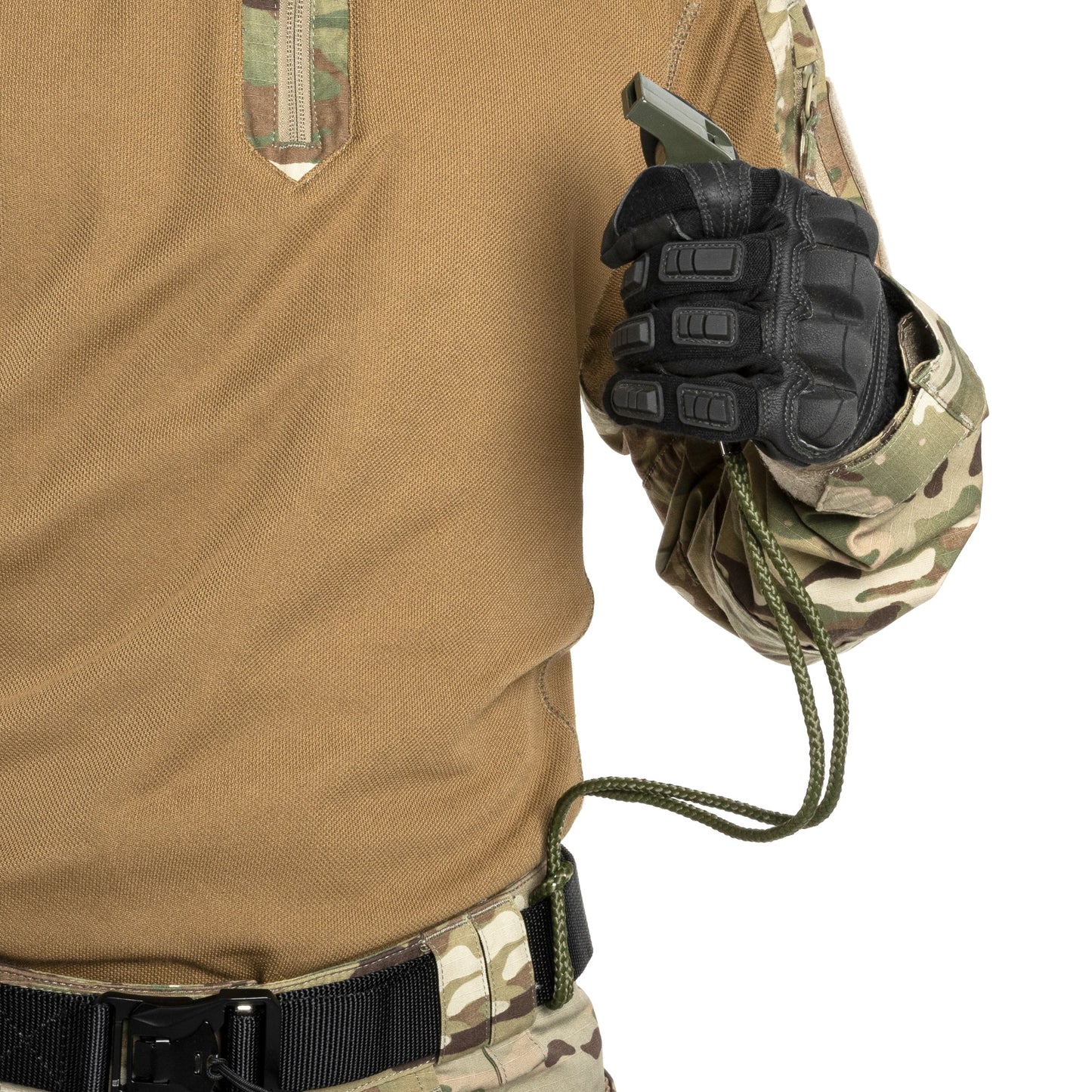Smycz Mil-Tec z karabińczykiem - Olive