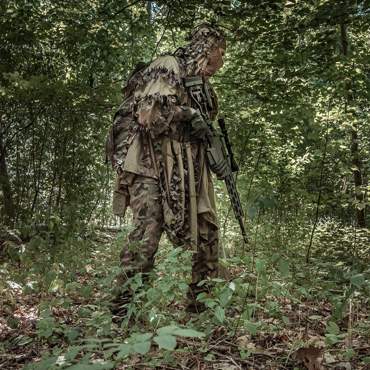 Strój maskujący Helikon Leaf Ghillie - US Woodland