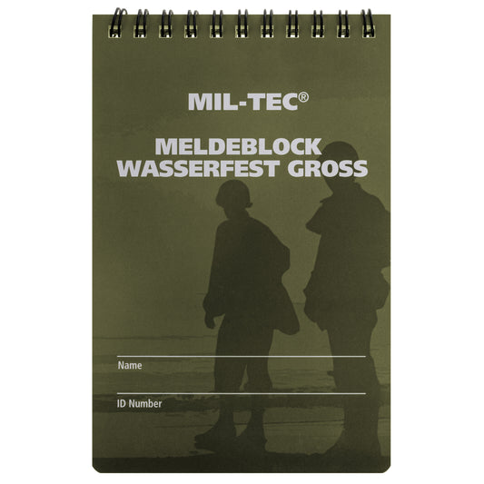 Notes wodoodporny Mil-Tec Olive - 100 x 150 mm