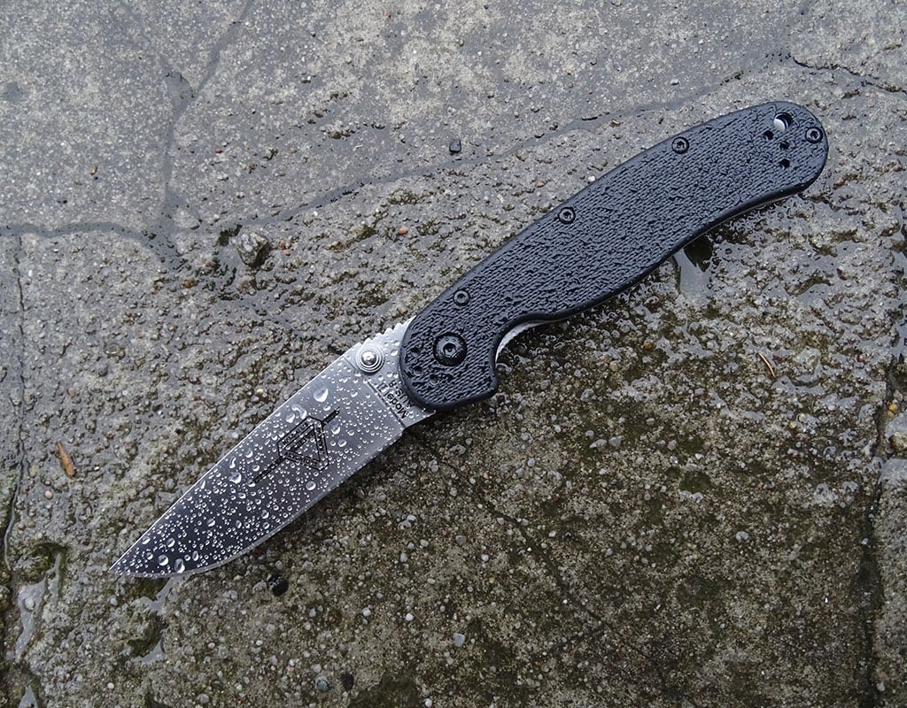 Nóż składany Ontario Rat-2 Folder AUS-8 - Silver Plain/Black Handle