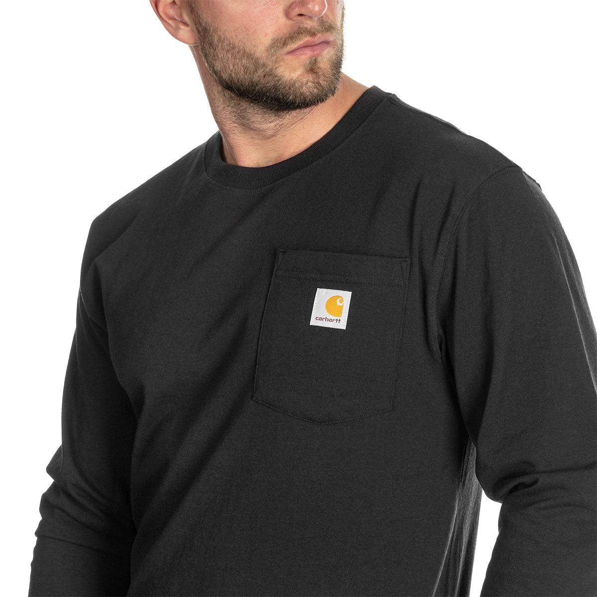 Koszulka Carhartt Heavyweight Longsleeve Pocket - Black