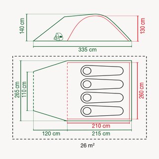Namiot 4-osobowy Coleman Darwin 4 Plus BlackOut