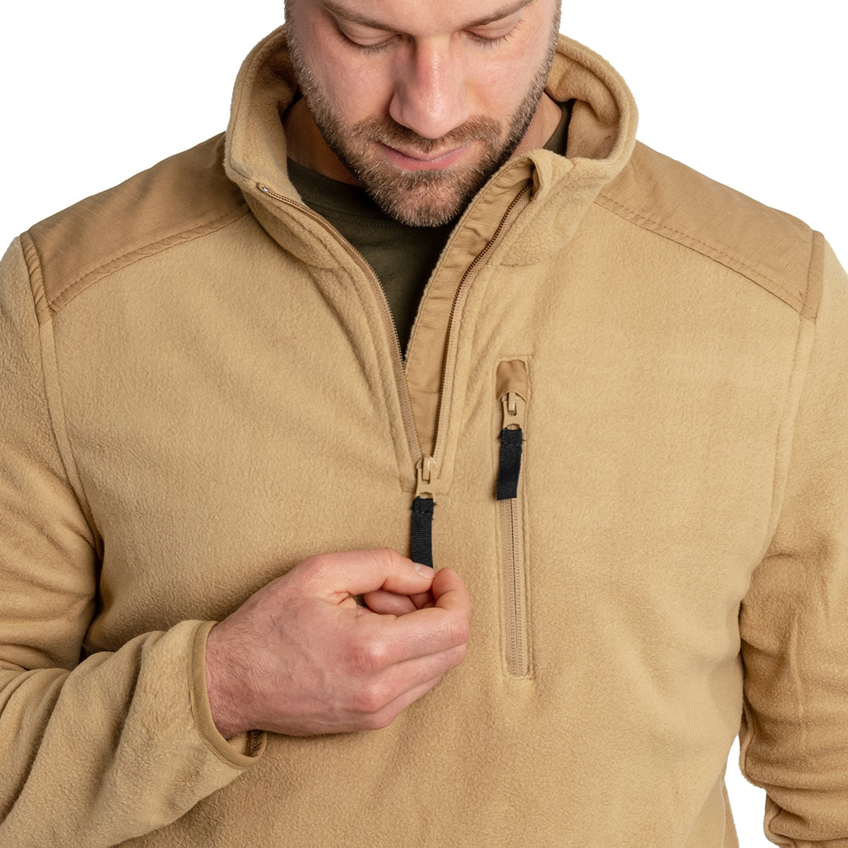 Polar Brandit Fleece Troyer Ripstop - Coyote