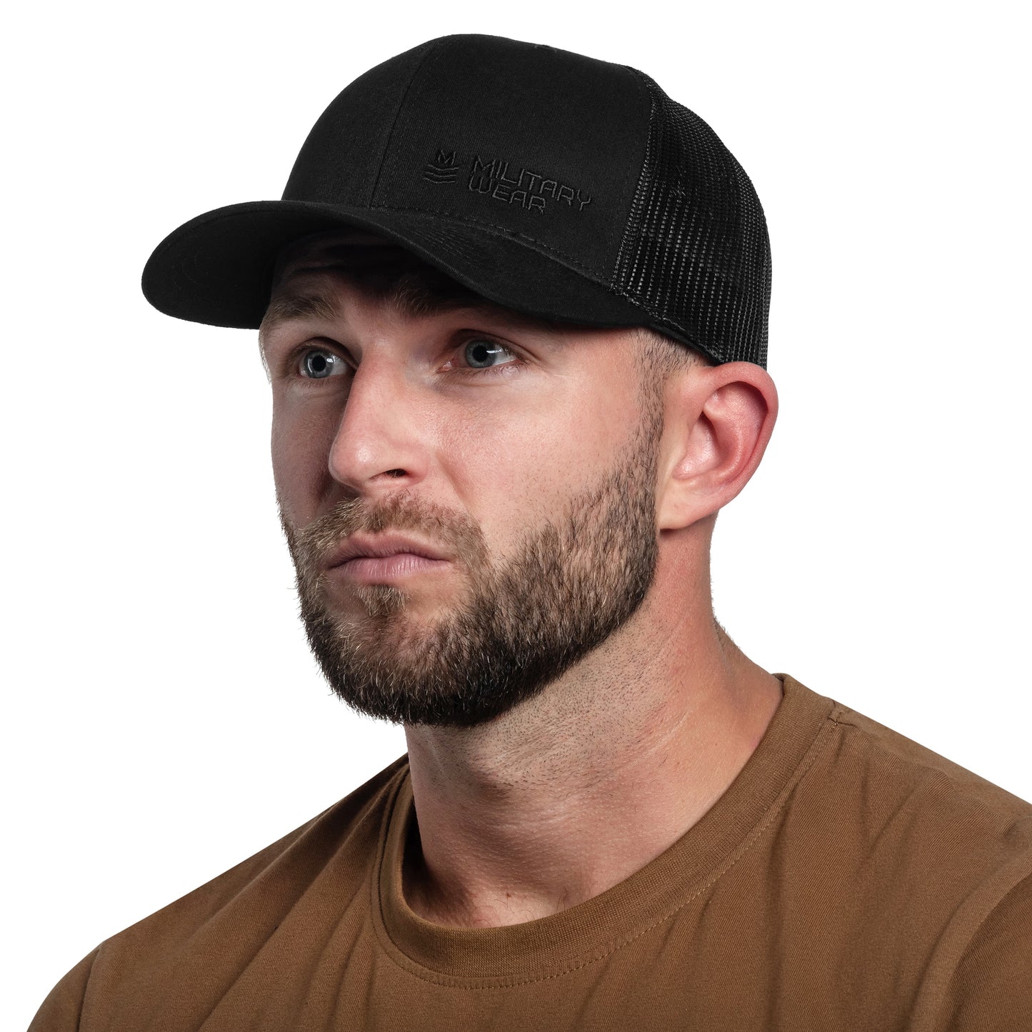 Czapka z daszkiem Military Wear Haft Retro Trucker - Black
